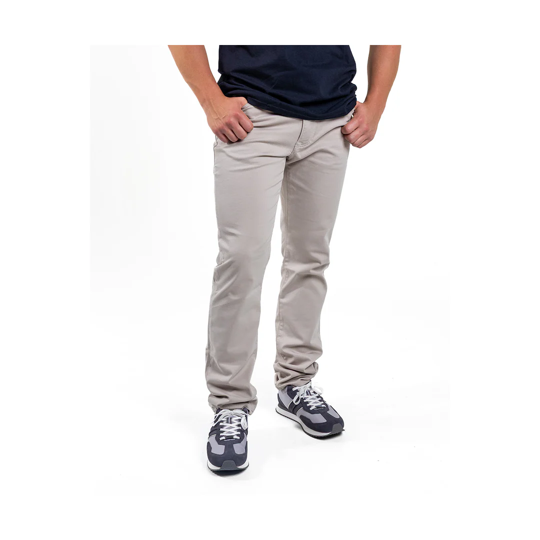34 Heritage Men's COURAGE Pants in Oyster Summer Coolmax - Image 2