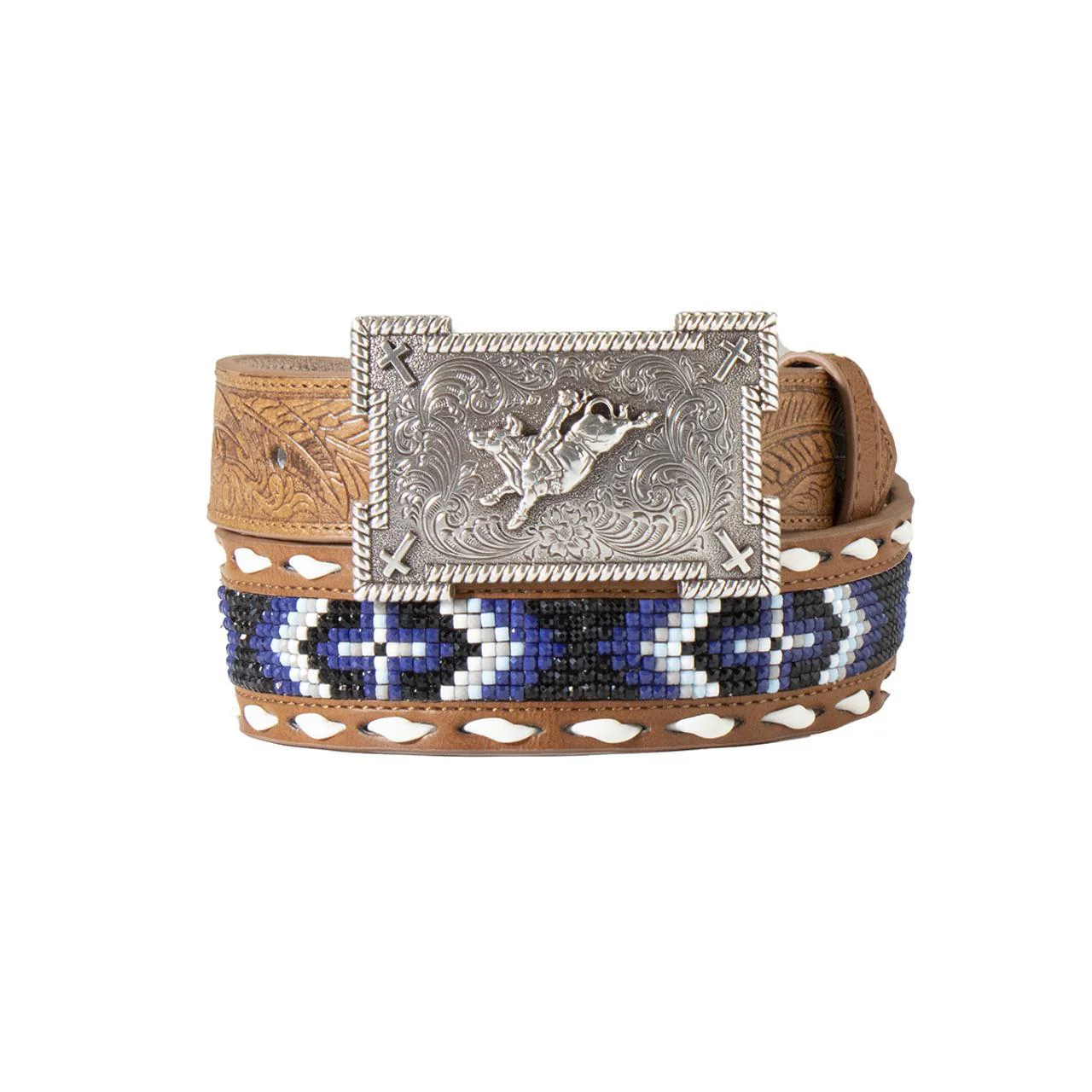 3-D Belt Embossed Beaded Inlay Kid's Belt