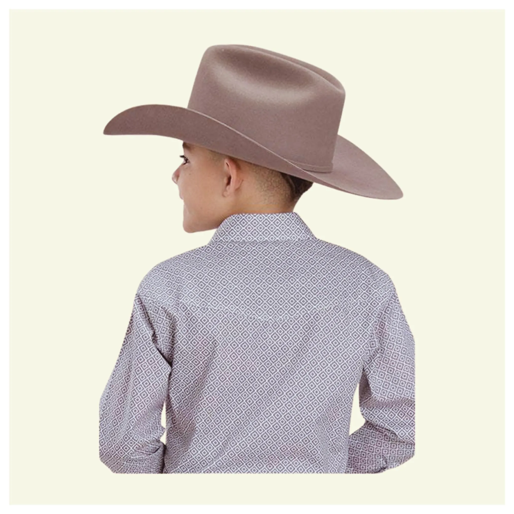 Amarillo Boy's Long Sleeve Stretch Poplin Western Snap Shirt - Image 2