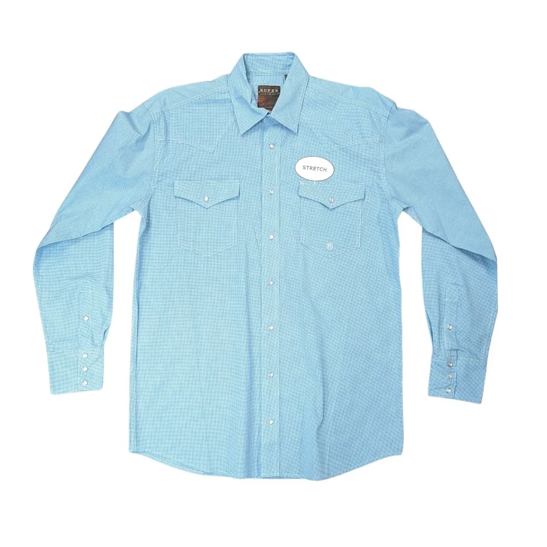 Amarillo Men's Long Sleeve Stretch Poplin Snap Shirt - Image 3