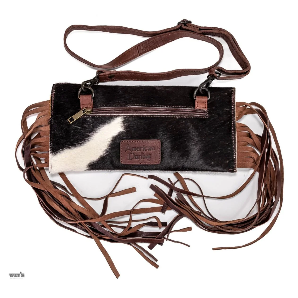 American Darling Purse Crossbody Clutch Envelope Tooled With Fringe - Image 4