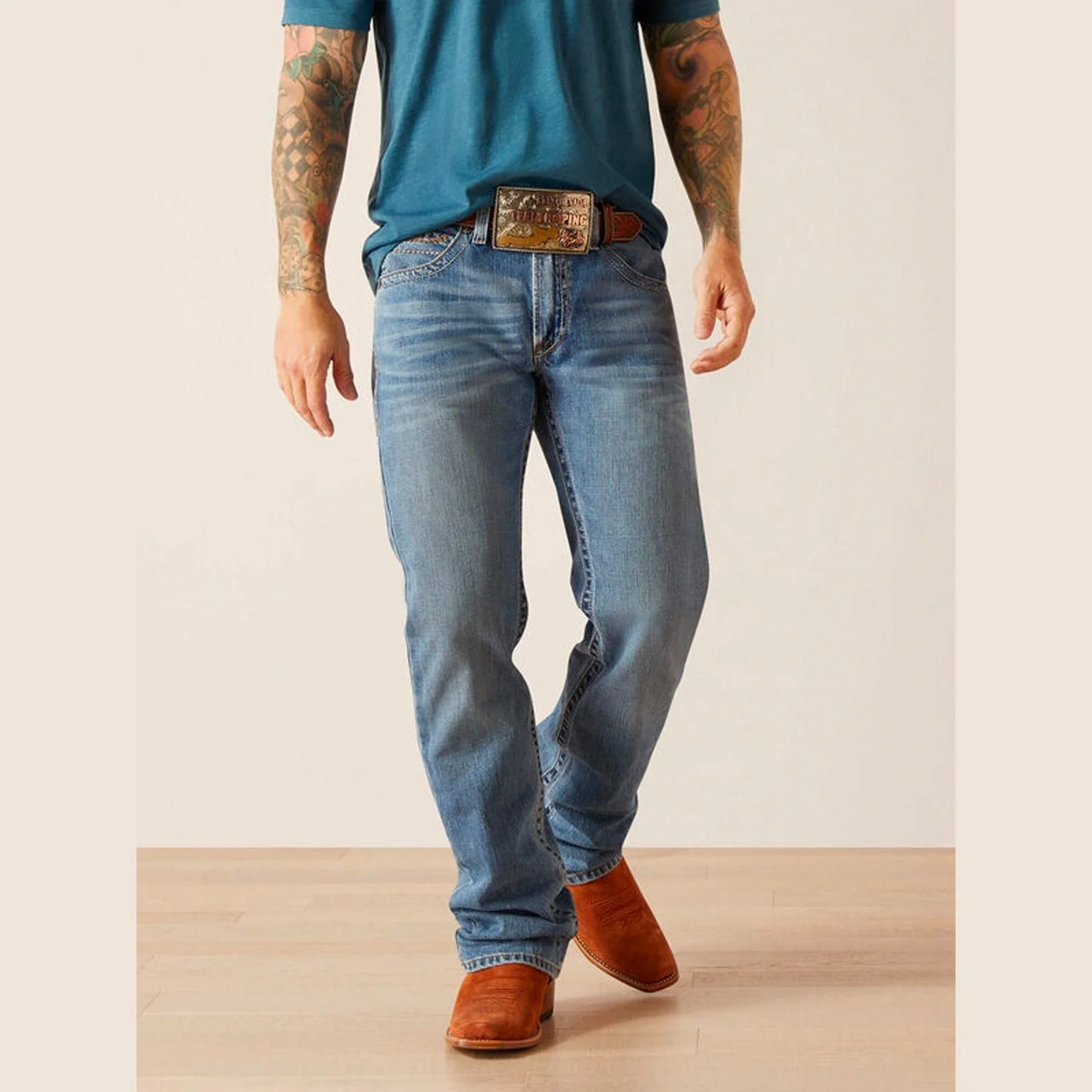 Ariat Men's M5 Lark Straight Leg Jean In Baylor-CLEARANCE - Image 4