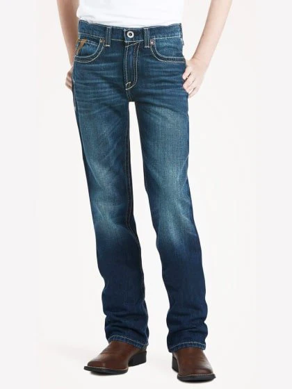 Ariat Boy’s B5 Slim Boundary Stackable Straight Leg Jeans - Image 2