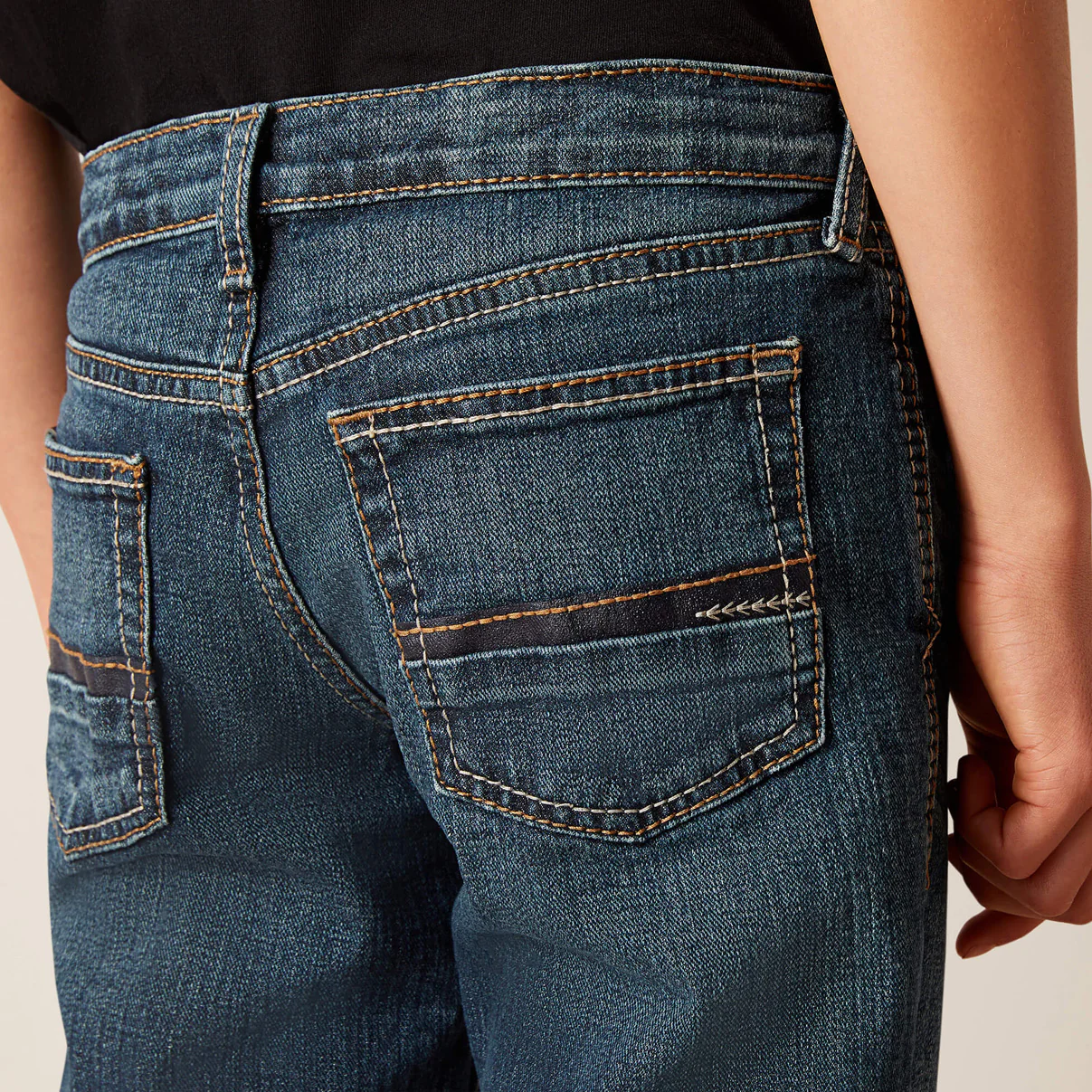 Ariat Boy's B5 Slim fit Adjustable Waist Band Jeans - Image 3