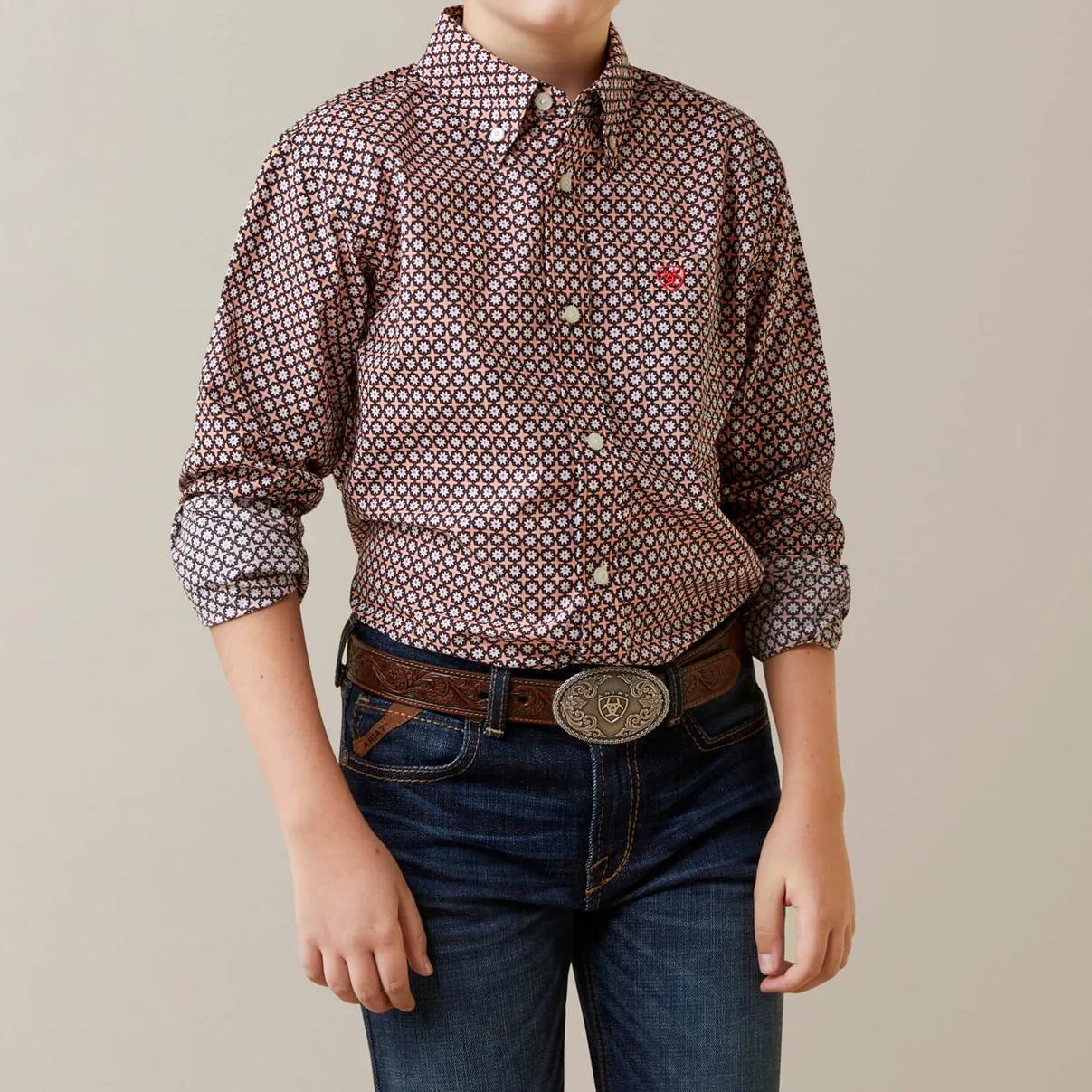 Ariat Boy's Shirt Long Sleeve Button Down