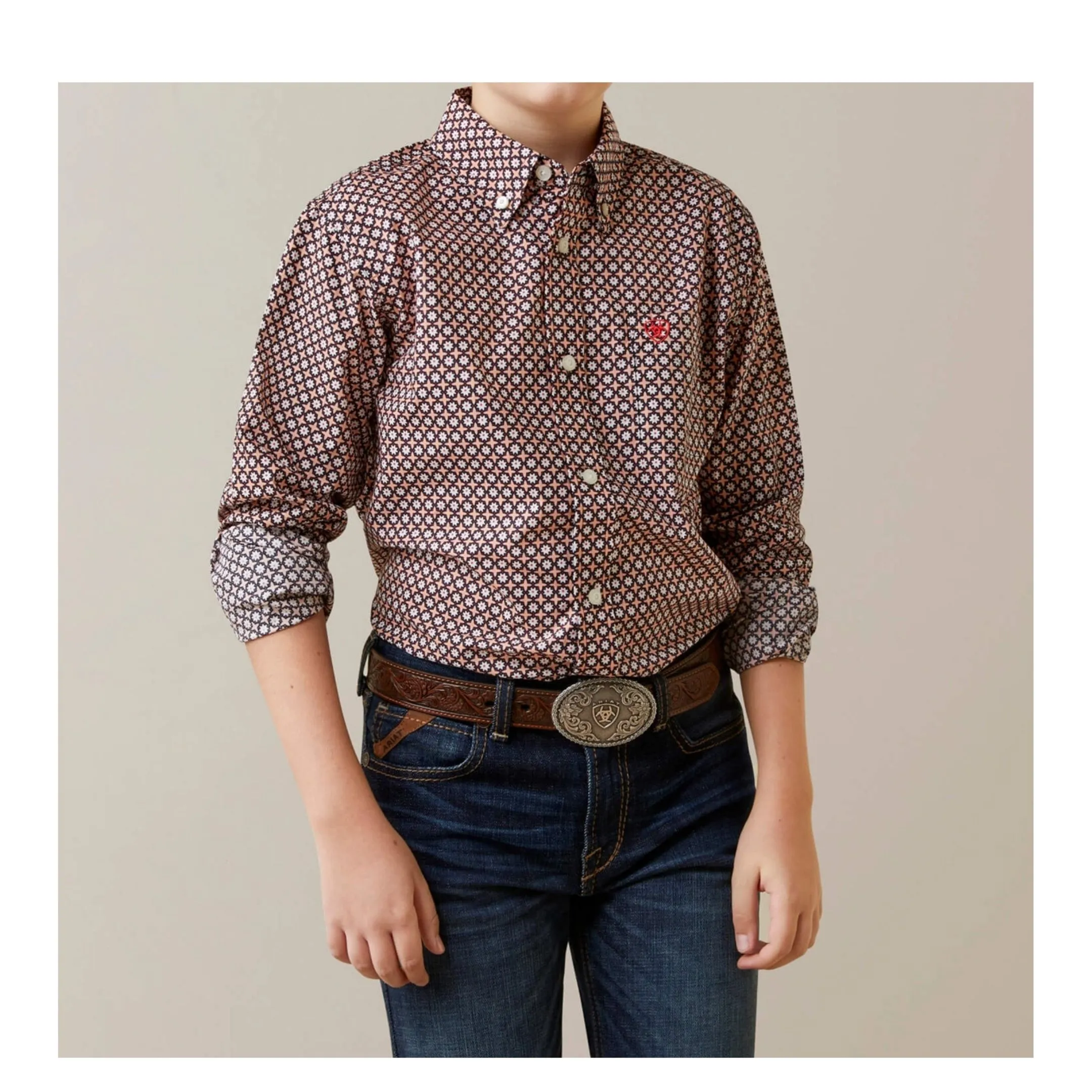Ariat Boy's Shirt Long Sleeve Button Down - Image 2