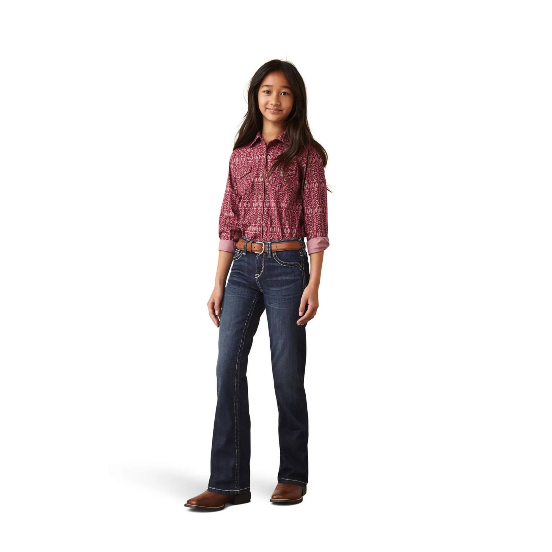 Ariat Girl’s Jeans Brianna Stretch Denim Slim Fit Boot Cut - Image 2