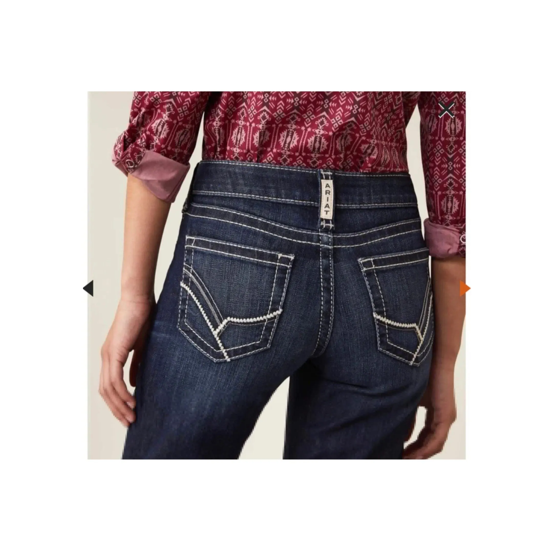 Ariat Girl’s Jeans Brianna Stretch Denim Slim Fit Boot Cut - Image 3
