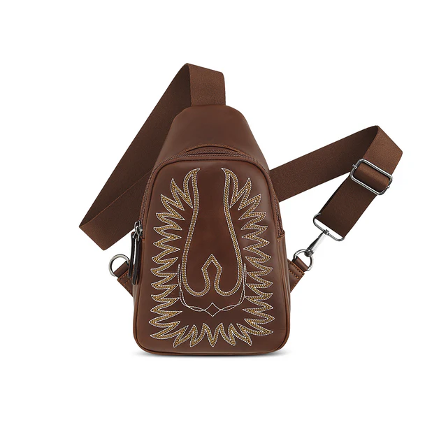 Ariat Casanova Leather Boot Stitch Sling Bag