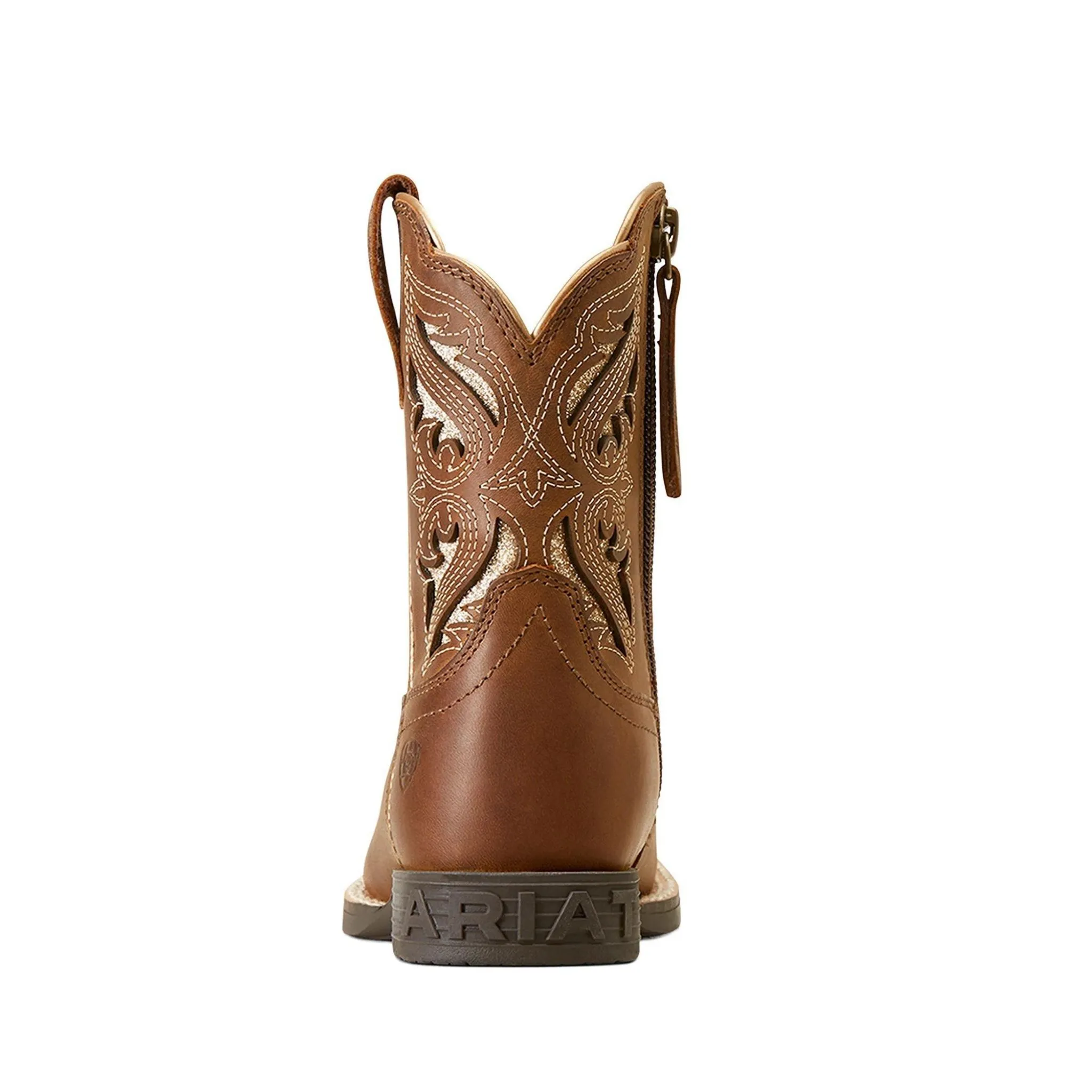 Ariat Children Girl's Round Up Bliss Sassy Brown Western Boot - Image 3