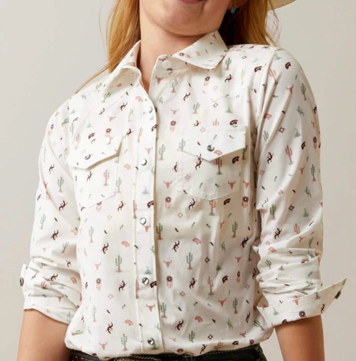 Ariat Girl’s Button Up Santa Fe Long Sleeve Snaps "Match With Mom"-CLEARANCE