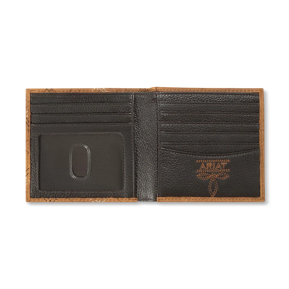 Ariat Large Bifold Cross Stitch Patch Medium Brown - Image 2