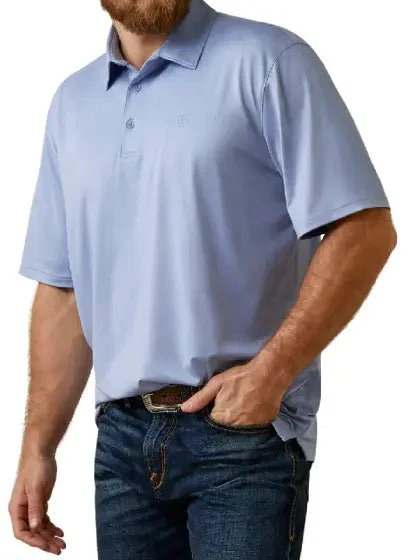 Ariat Men’s Shirt Casual Short Sleeve Polo Charger 2.0 Lavender - Image 7