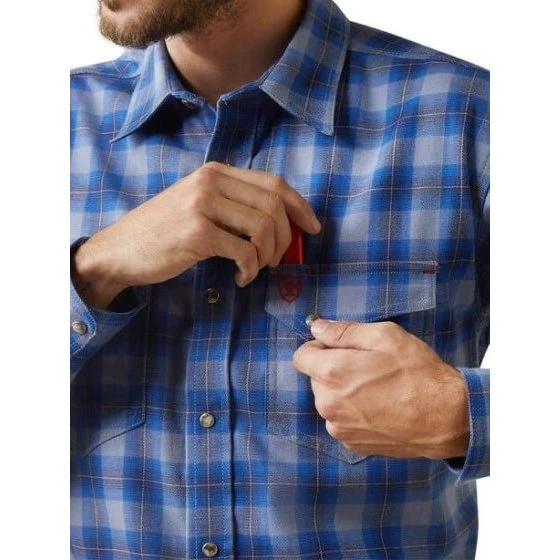 Ariat Men’s Work Shirt Flame Resistant CAT 2 Long Sleeve Snaps -Clearance - Image 3