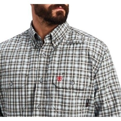 Ariat Men’s Work Shirt Flame Resistant Plaid Featherlight - Image 2
