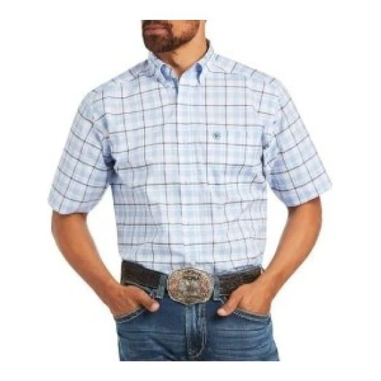 Ariat Men’s Shirt Short Sleeve Classic Fit Stretch Pro Series Finnick - Image 2