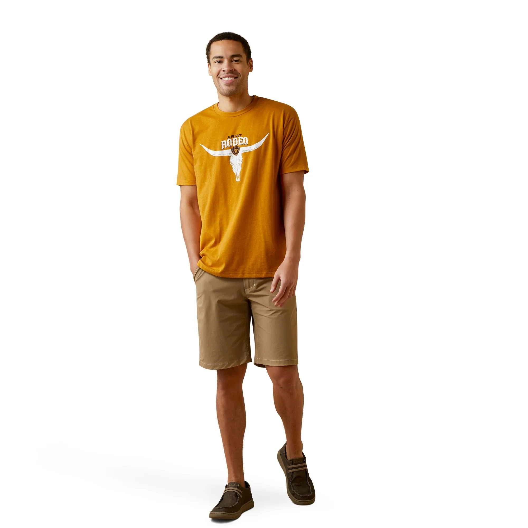 Ariat Men’s Rodeo Skull SS TShirt Buckhorn - Image 3