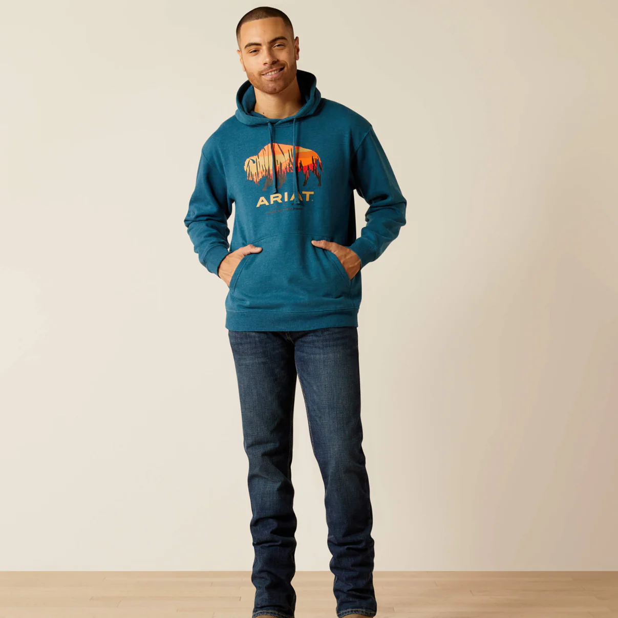 Ariat Men's Bison Plains Hoodie - Image 3