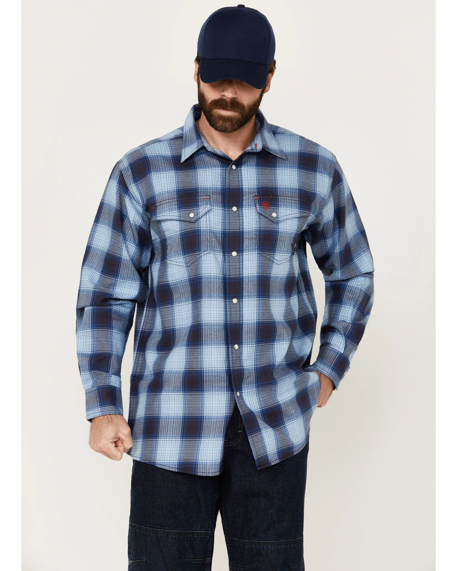 Ariat Men's Flame Resistant Bighorn Plaid Long Sleeve Shirt - Image 9