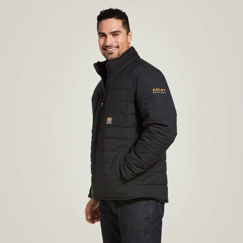 Ariat Mens' Jacket Rebar Valiant Stretch Canvas Water Resistant Insulated Jacket - Image 14