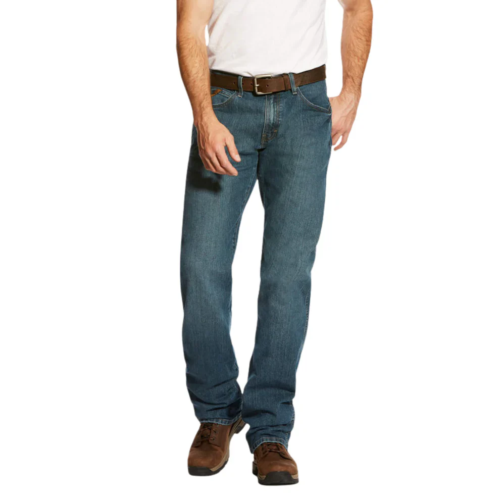 Ariat Men's Rebar M4 Relaxed DuraStretch Basic Bootcut Jeans - Carbine - Image 2