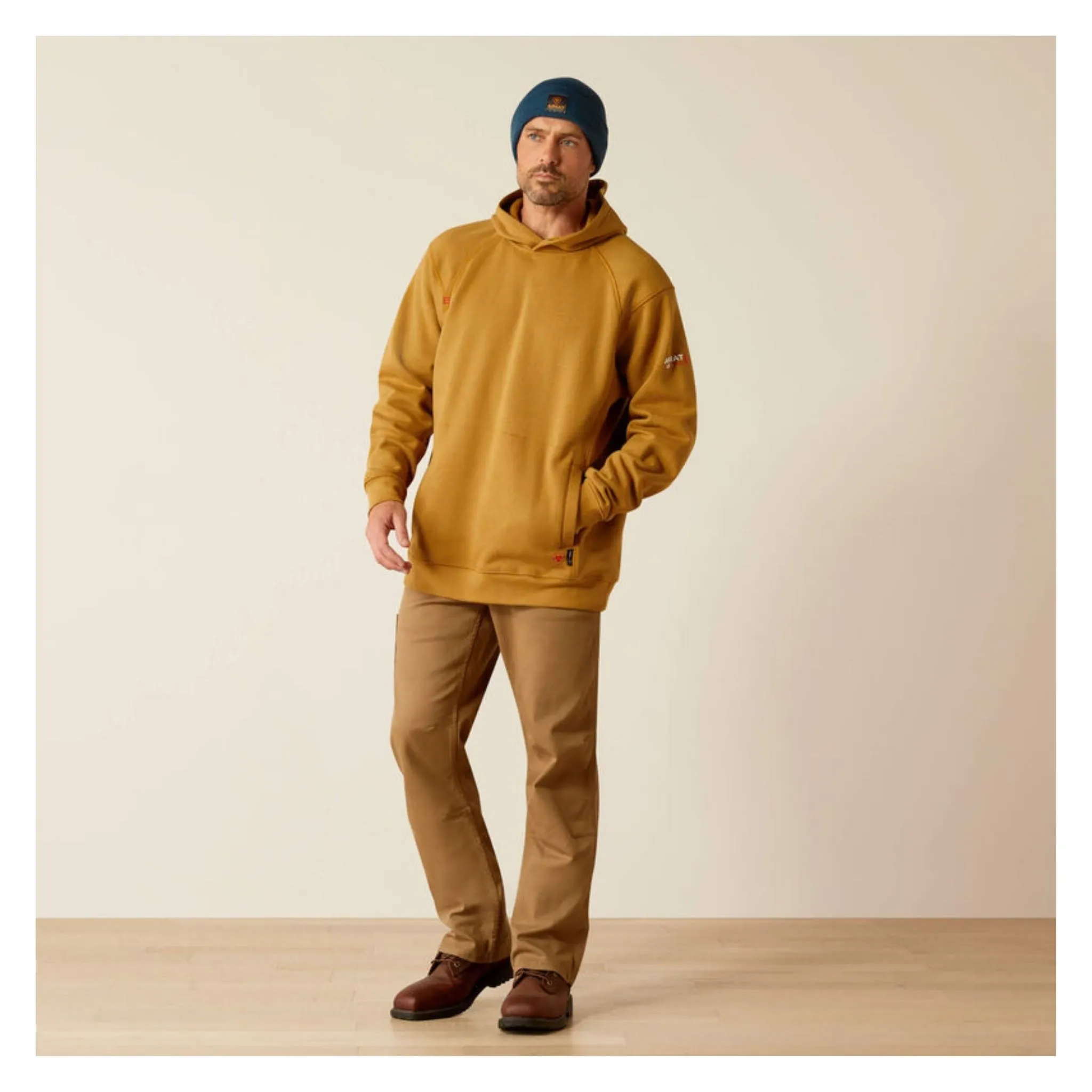 Ariat Men's Rev Flame Resist Pullover Hoodie Brown