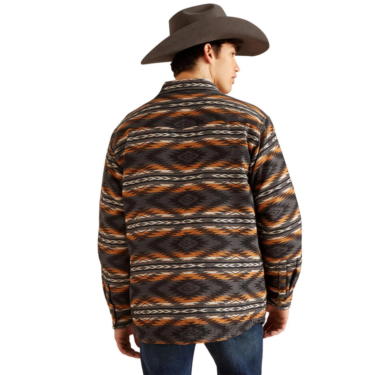Ariat Men's Shirt Jacket Harcourt Aztec Quilted Lined - CLEARANCE - Image 2