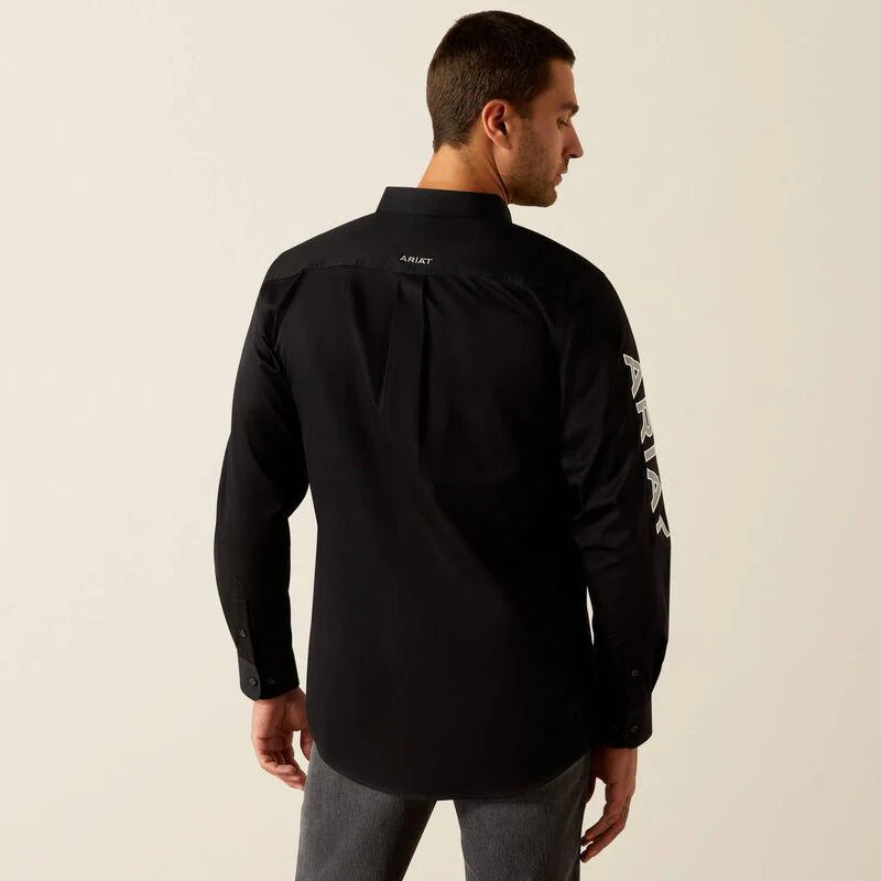 Ariat Men's Team Logo Twill Classic Fit Shirt Black - Image 2