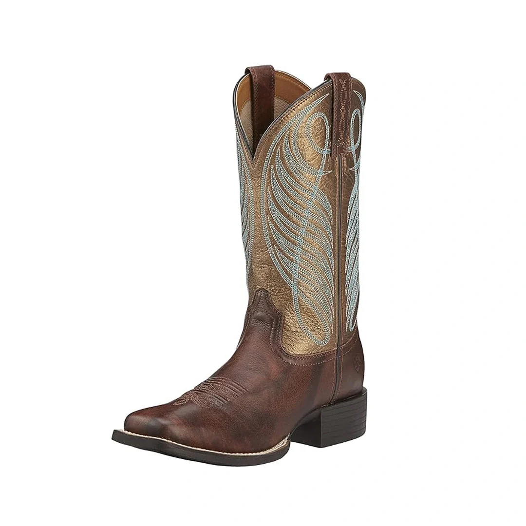 Ariat Women's Cowgirl Boots Round Up Wide Square Toe