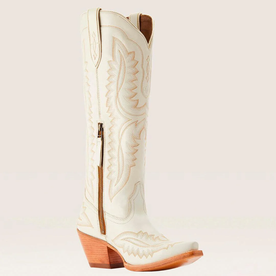 Ariat Women’s Cowgirl Boots Tall Snip Toe Casanova White - Image 5