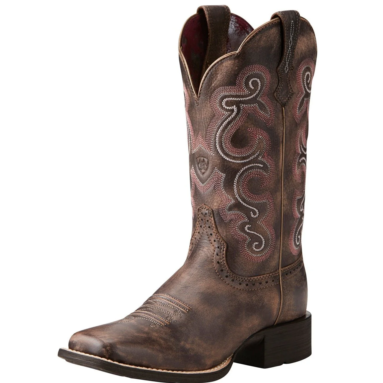 Ariat Women’s Cowgirl Boots QuickDraw Tack Room Chocolate- Clearance