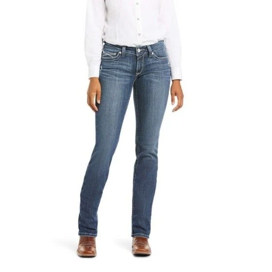 Ariat Women’s Jeans R.E.A.L Mid Rise Straight Leg Gianna Clearance - Image 2