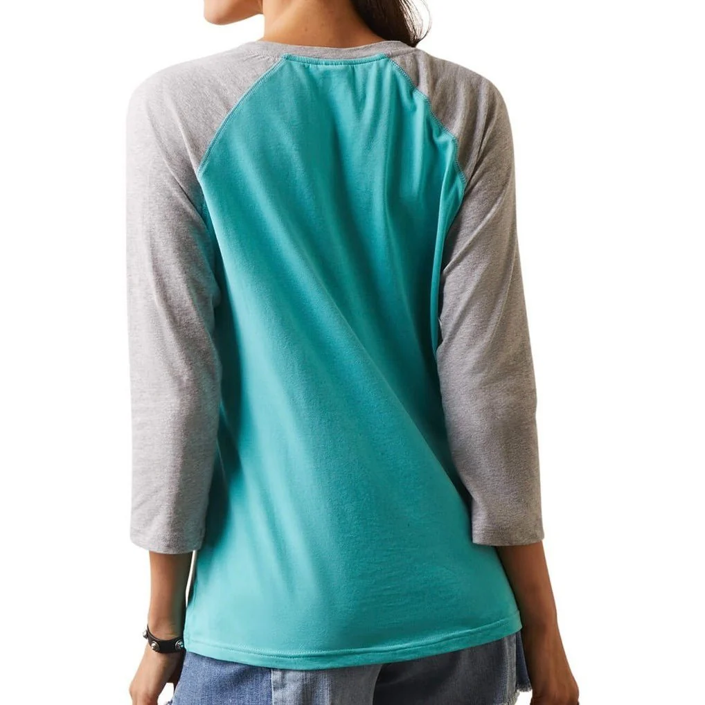 Ariat Women’s Shirt Serape Stripe Cotton/Spandex Jersey- CLEARANCE - Image 2