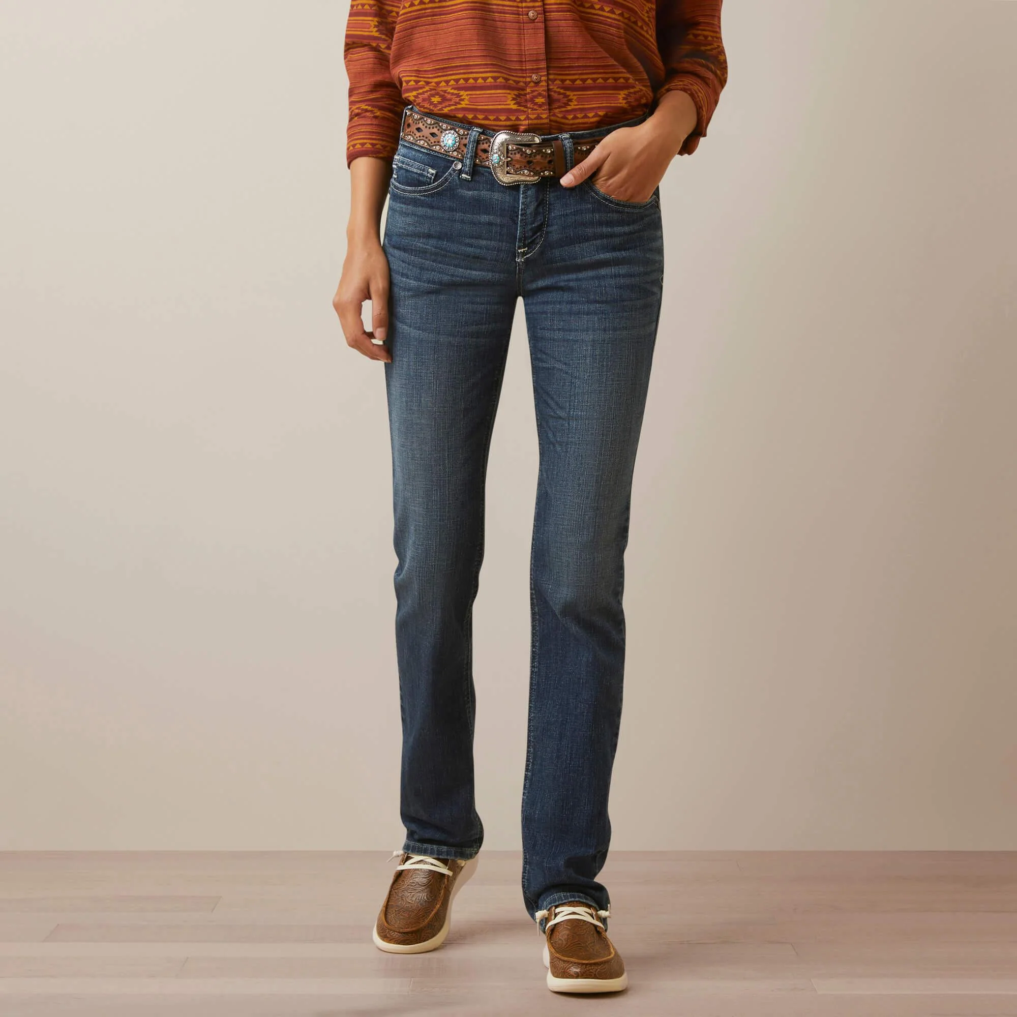 Ariat Women's R.E.A.L Perfect Rise Madyson Straight Leg Jean - CLEARANCE