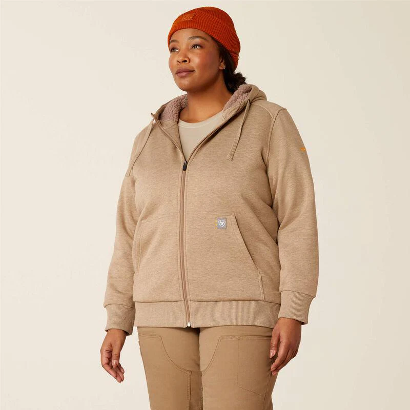 Ariat Women's Rebar All-Weather Sherpa Full Zip Hoodie - Image 2