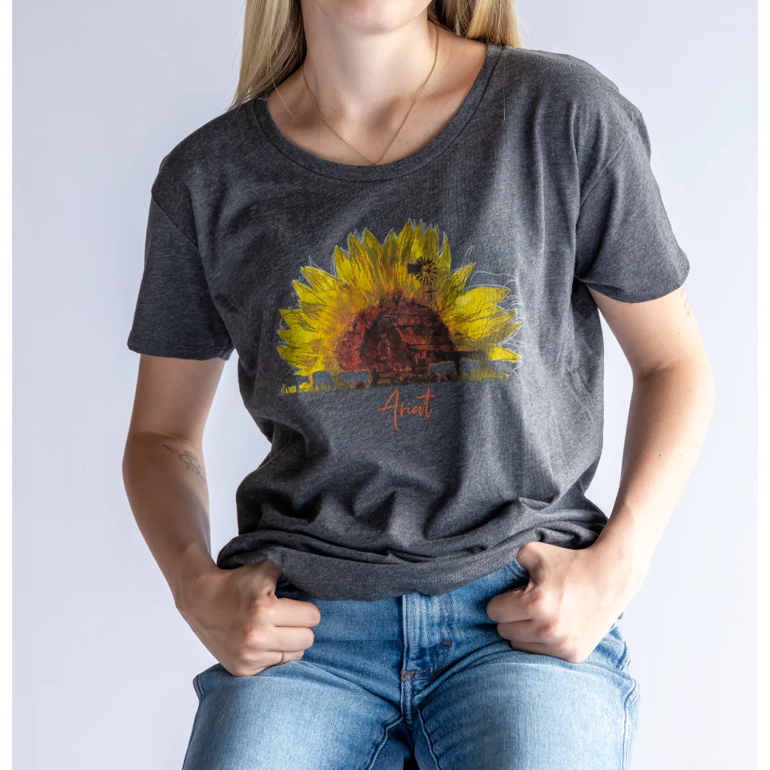 Ariat Women's Sunflower Cow T-Shirt - Image 7