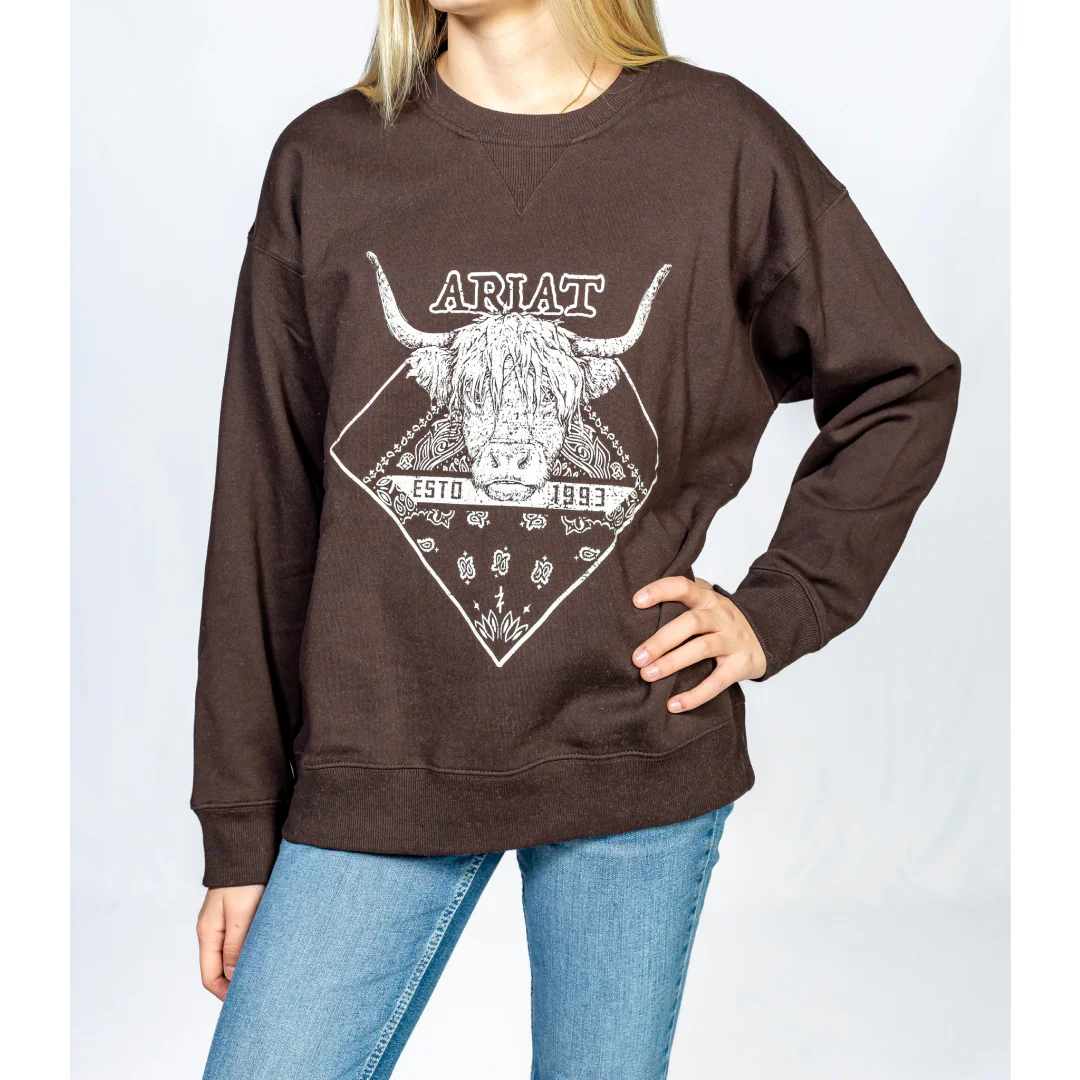 Ariat Women's Taurus Oversized Crew Sweatshirt - Image 3