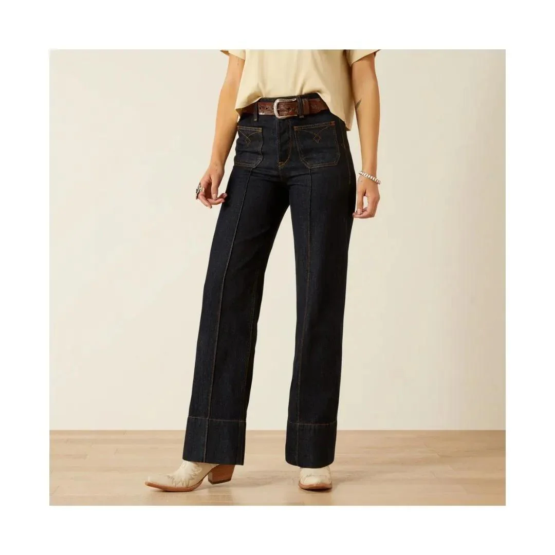 Ariat Women's Ultra High-Rise Tomboy Western Utility Wide Leg Jeans - Image 11