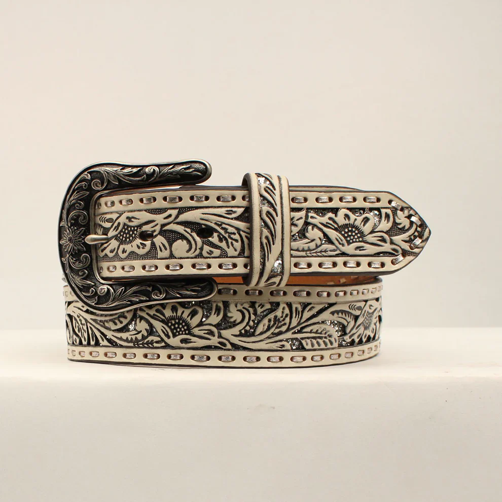 Ariat Women's White Floral Belt