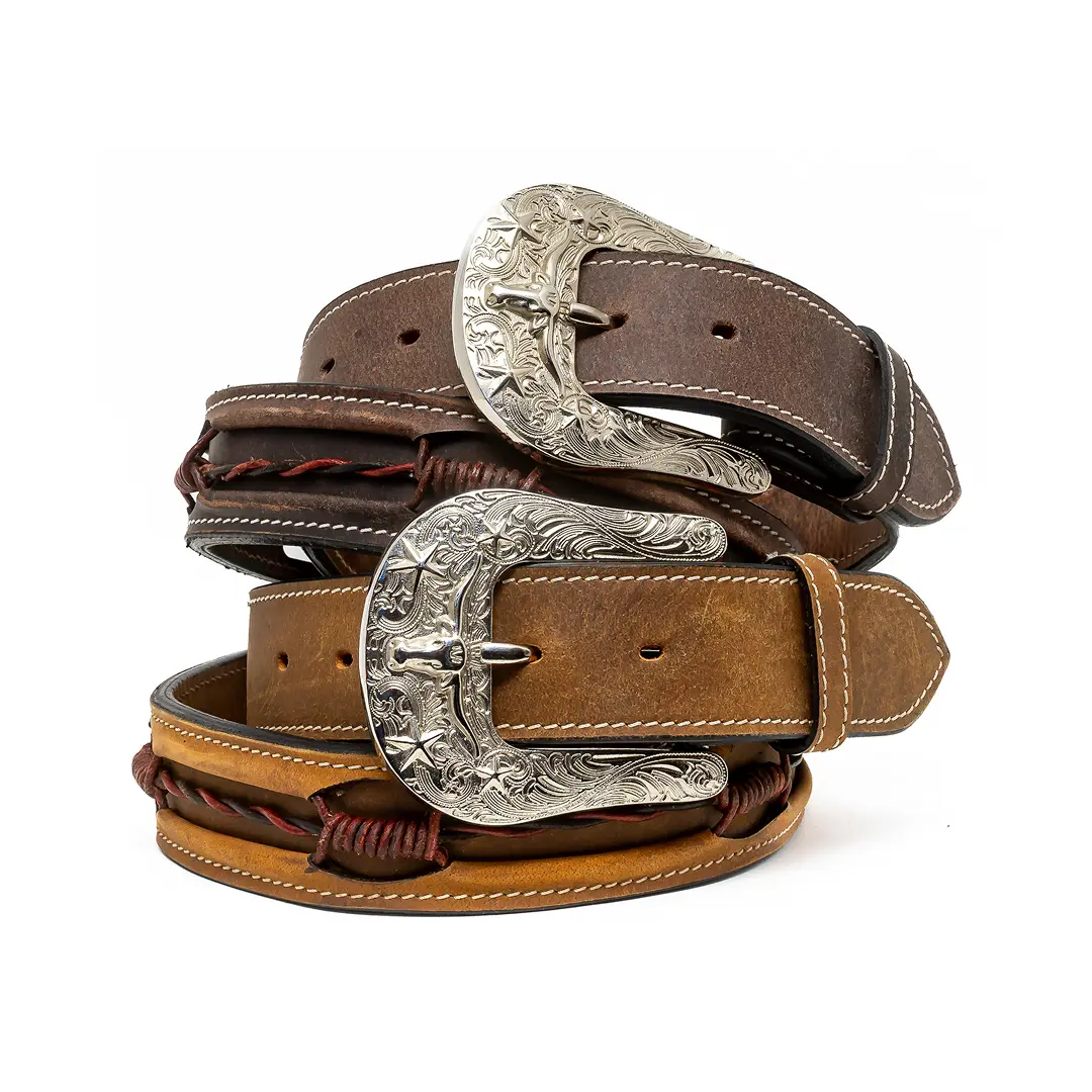 ASF Leathers Men's Barbwired Inlay Belt - Image 6