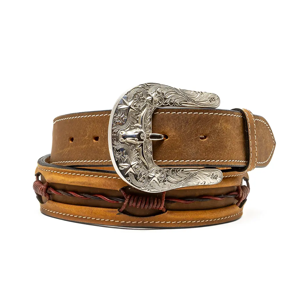 ASF Leathers Men's Barbwired Inlay Belt - Image 7