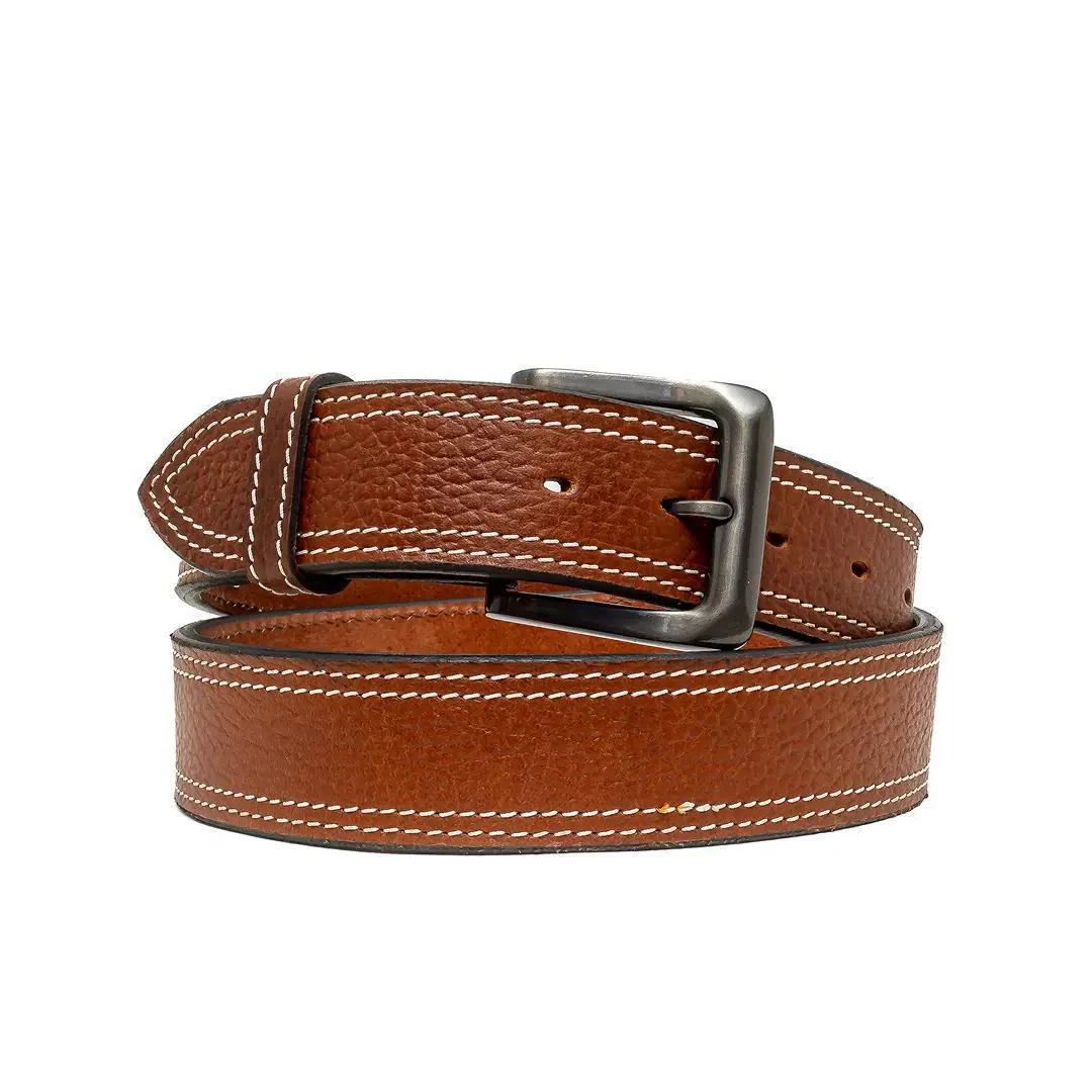 ASF Leathers Men's Pebbled Solid Colour Belt - Image 6