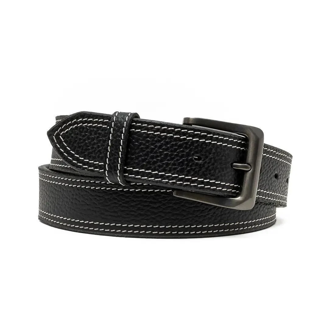 ASF Leathers Men's Pebbled Solid Colour Belt - Image 7