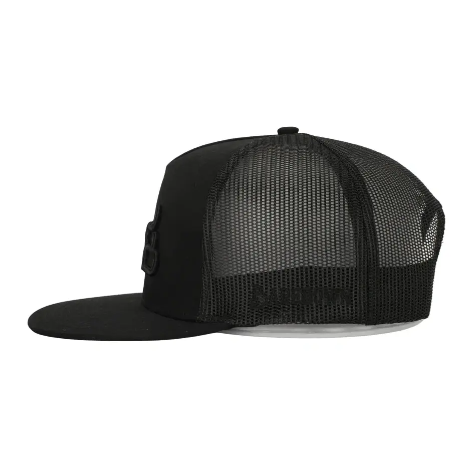 Baredown Brand Unisex Cap Trucker Snapback High Profile Flat Bill Black/Black - Image 3
