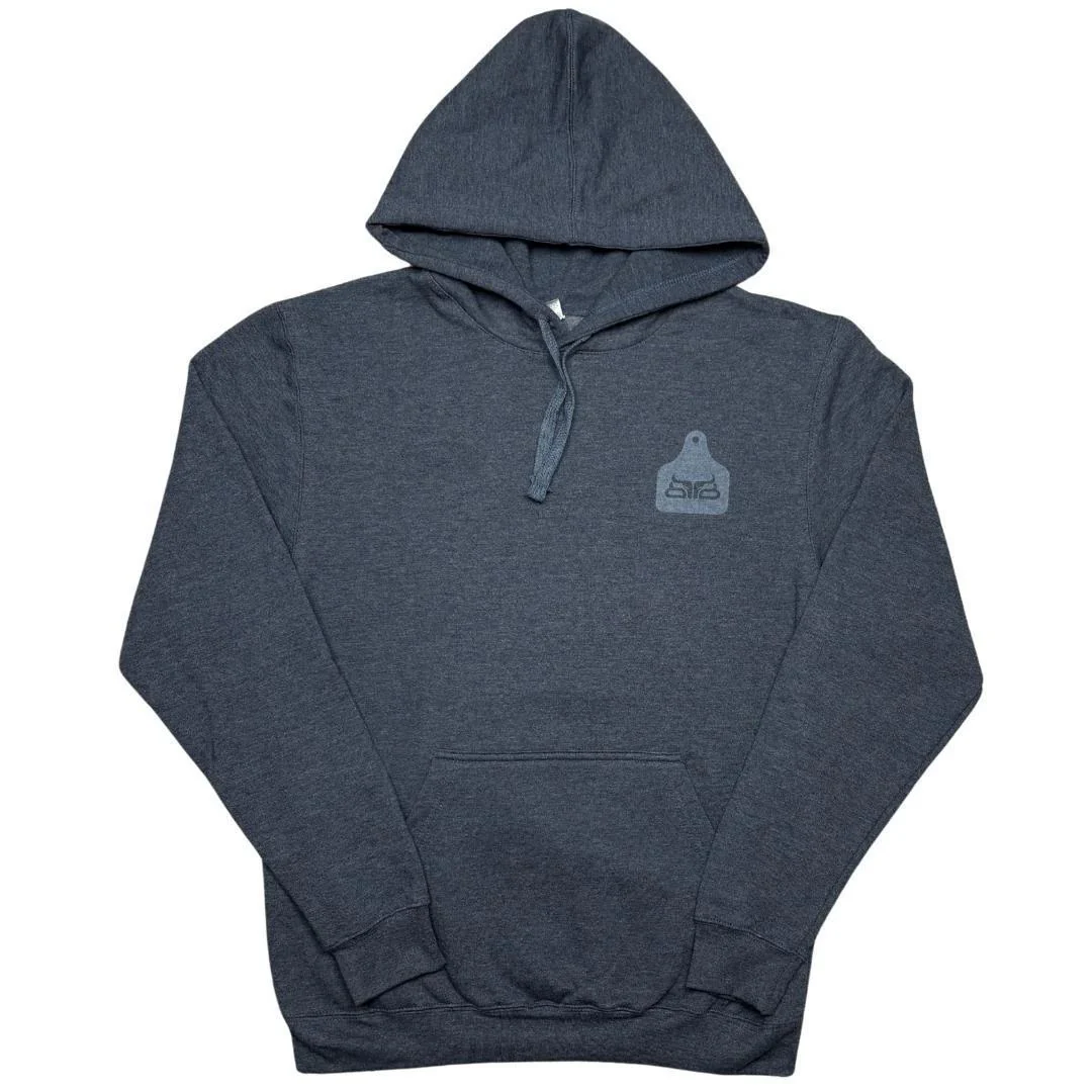 Baredown Unisex Born to Buck Heather Navy Hoodie