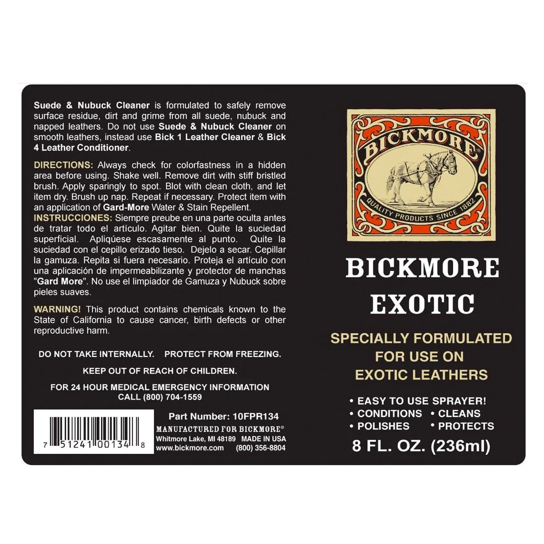 Bickmore Exotic - Specially Formulated Leather Spray 8oz - Image 2