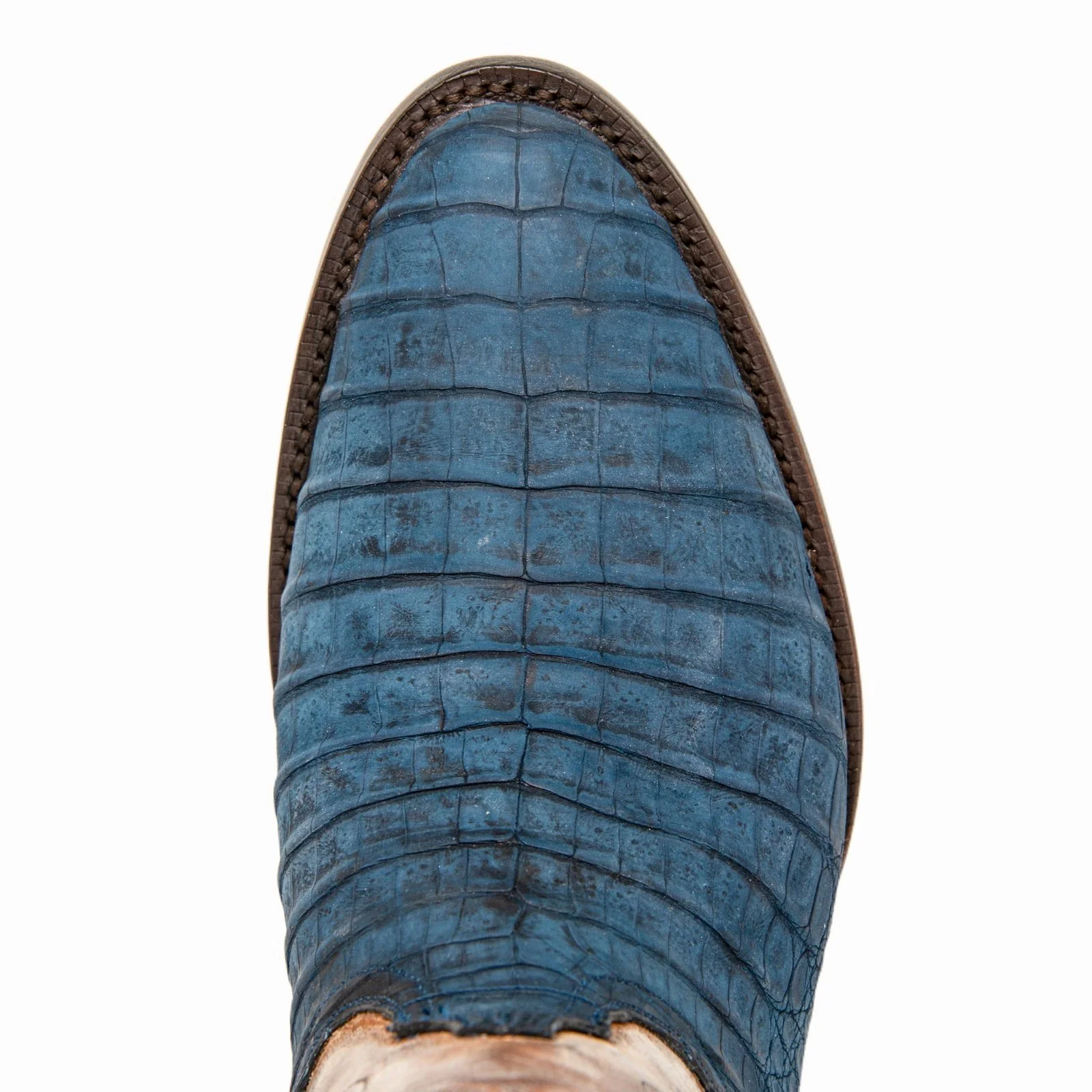 Black Jack Men’s Cowboy Boots 12" Exotic Sueded Caimen Crocodile Belly - Image 3