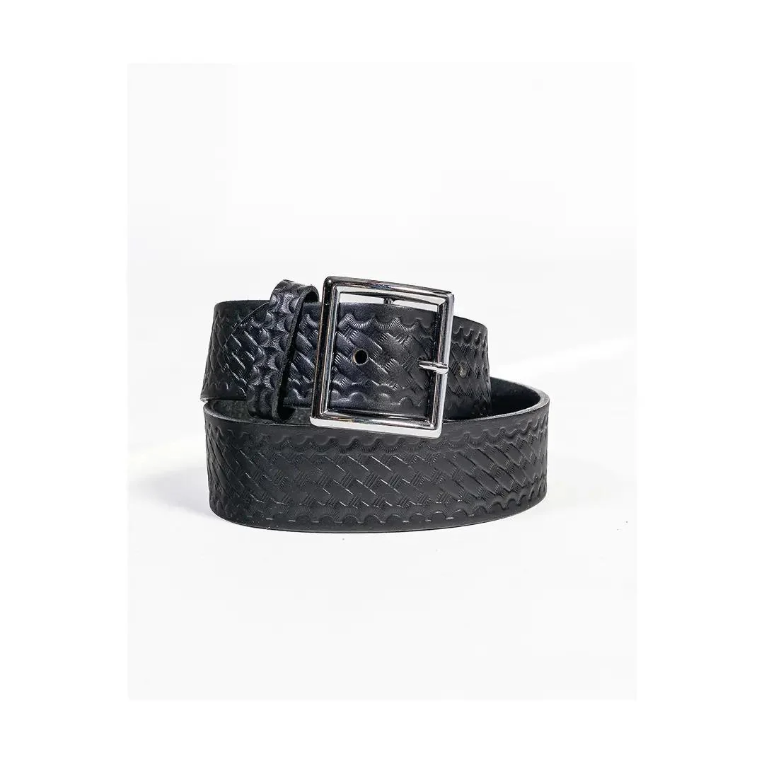 Boston Leather 1.75" Basket Weave Garrison Belt - Image 5