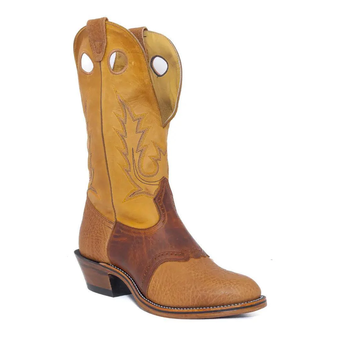 Boulet Men's Bullhide Round Toe Cowboy Boot - Image 4