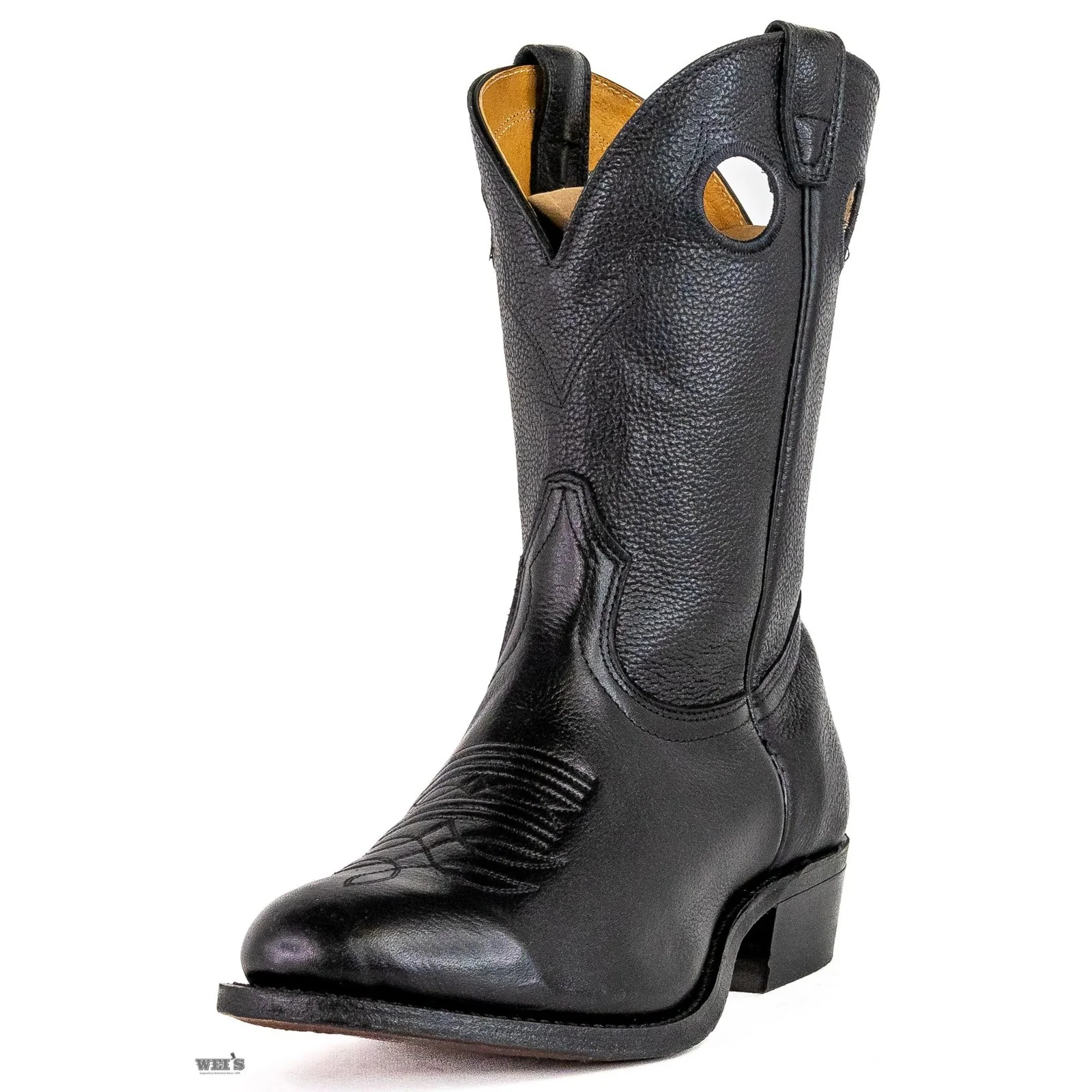 Boulet Men's Wei's Custom Made Cowboy Boot 12" Roper Deertan - Image 2
